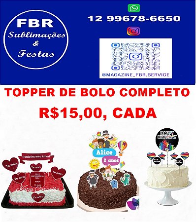 TOPPER DE BOLO PERSONALIZADOS