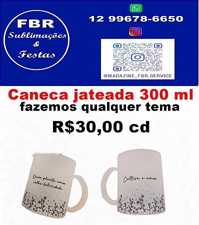 CANECA DE CHOPP 300 ML JATEADA