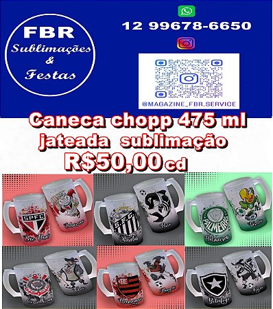 CANECA DE CHOPP 475 ML JATEADA