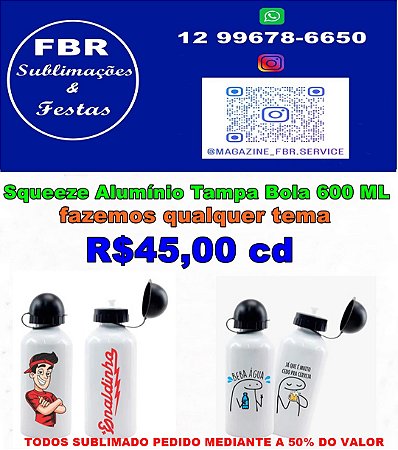 SQUEEZE ALUMINIO PERSONALIZADOS