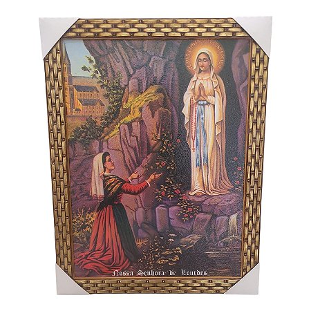 Quadro Decorativo Nossa Senhora De Lourdes 35x45cm