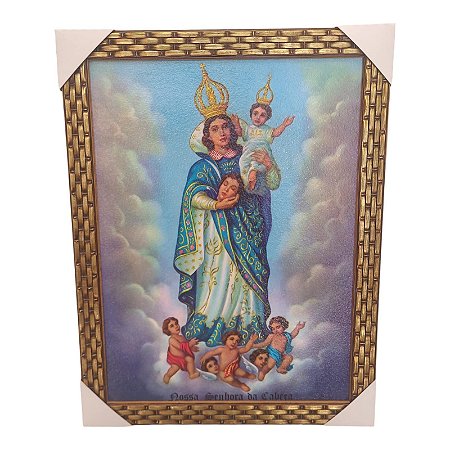 Quadro Decorativo Nossa Senhora Das Cabeças 35x45cm