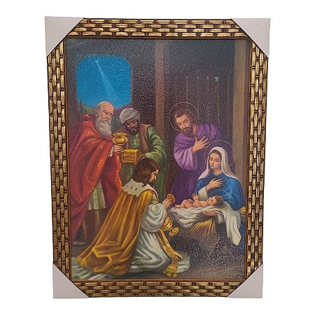 Quadro Decorativo Santos Reis 3 Reis Magos 35x45cm