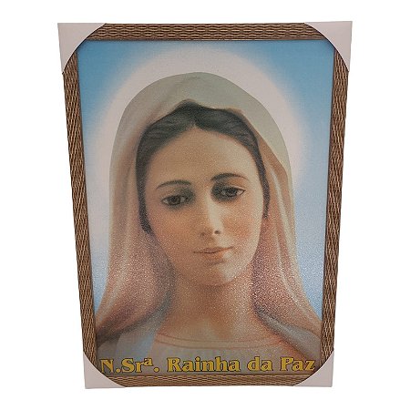 Quadro Decorativo Nossa Senhora Rainha Da Paz 50x70cm