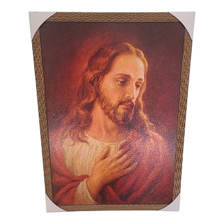Quadro Decorativo Jesus Complacente 50x70cm