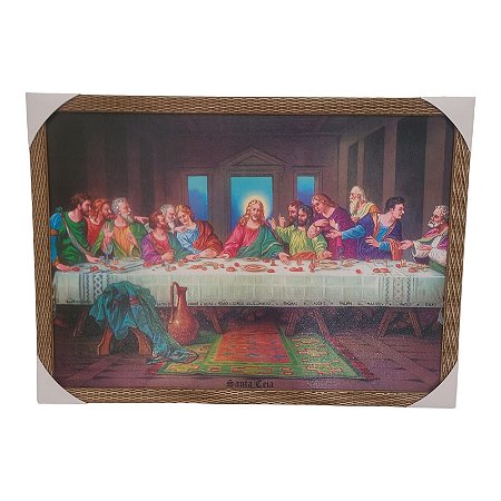 Quadro Decorativo Grande Santa Ceia 50x70Cm