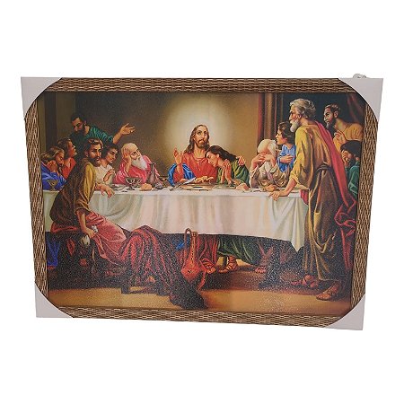 Quadro Decorativo Santa Ceia Cores 50x70Cm
