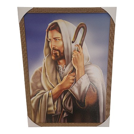 Quadro Decorativo Jesus Bom Pastor 50x70Cm