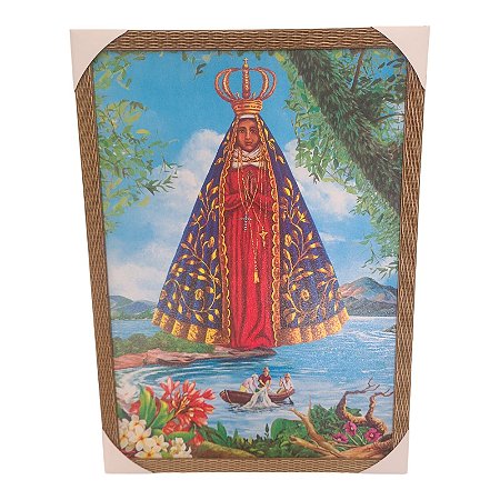 Quadro Decorativo Nossa Senhora Aparecida Pescadores 50x70cm