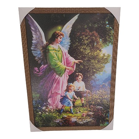 Quadro Decorativo Santo Anjo Da Guarda 50x70cm
