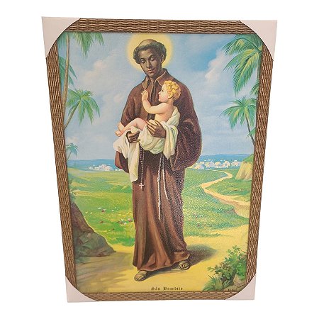 Quadro Decorativo São Benedito 50x70cm