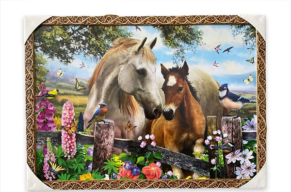 Quadro Decorativo Cavalos Potro 50x70cm Paisagem Pinturas