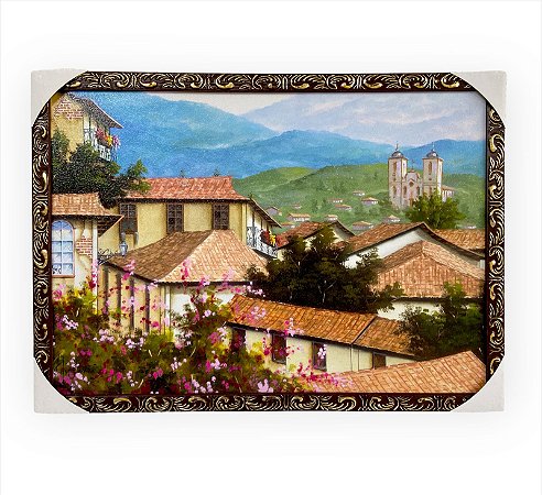 Quadro Decorativo Paisagem Cidade Igreja Matriz 50x70cm