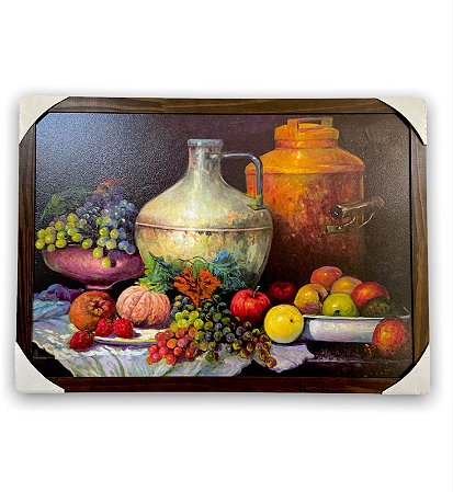 Quadro Decorativo Tema Natureza Morta Moldurado 50x70cm