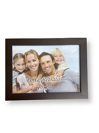 Porta Retrato 15x21cm com Moldura Preta com vidro