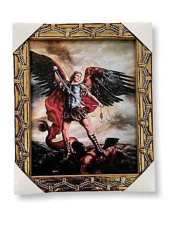 Quadro Sao Miguel Arcanjo Religioso Decorativo 25x30