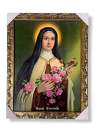 Quadro Santa Teresinha Do Menino Jesus Resinado 30x40cm