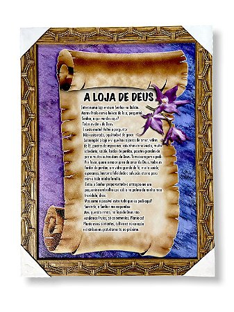 Quadro A Loja De Deus Decorativo De Parede 30x40cm