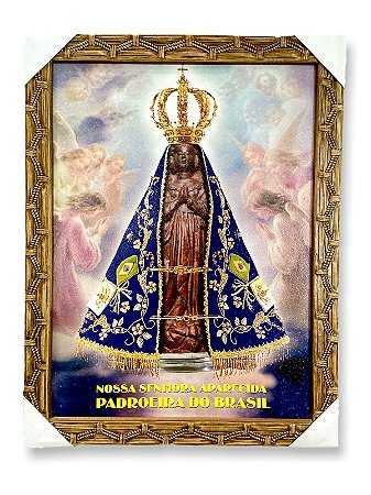 Quadro Nossa Senhora Aparecida Padroeira Decorativo 30x40cm
