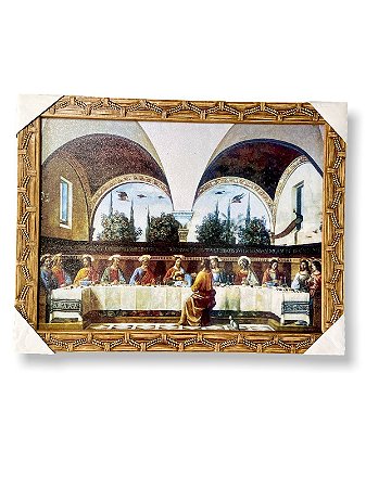Quadro Santa Ceia Decorativo Com Moldura 30x40cm