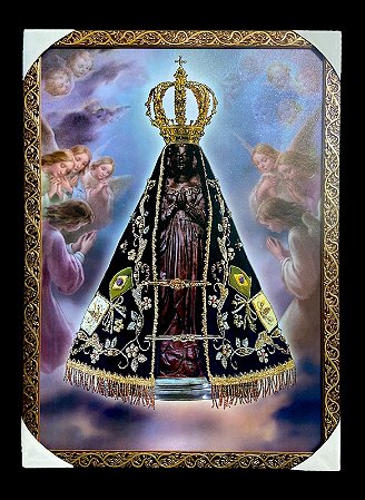 Quadro Nossa Senhora Aparecida Decorativo Grande 70x50cm