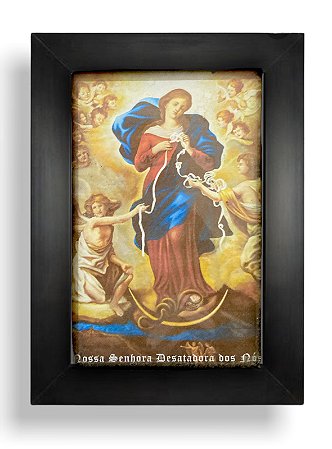 Quadro Nossa Senhora Desatadora Dos Nós Com Vidro 20x15