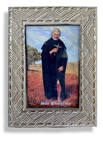 Quadro São Peregrino Decorativo com Vidro 20x15
