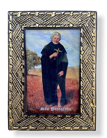 Quadro São Peregrino Decorativo com Vidro 20x15