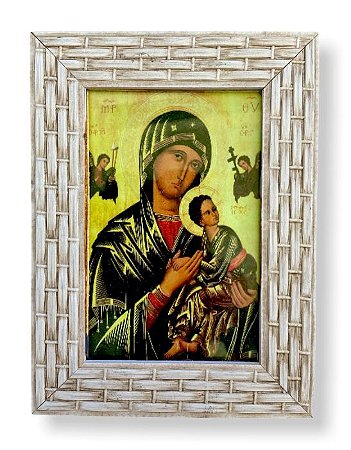 Quadro Nossa Senhora Do Perpetuo Socorro com Vidro 20x15