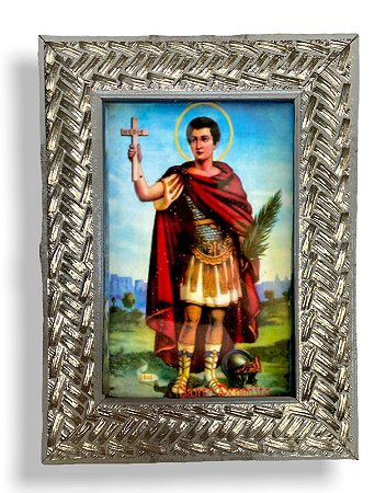 Quadro Santo Expedito Decorativo com Vidro 20x15