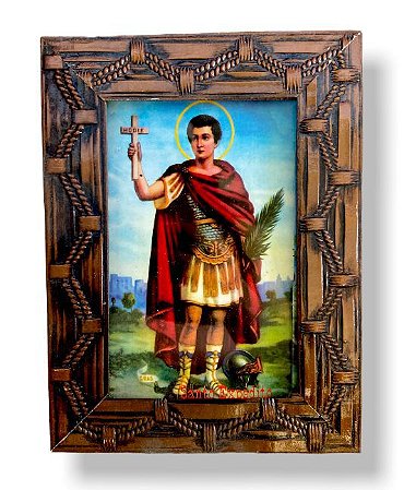 Quadro Santo Expedito Decorativo com Vidro 20x15