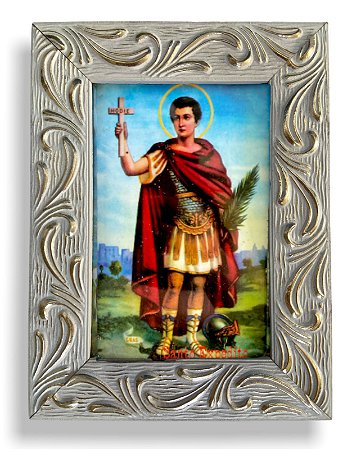 Quadro Santo Expedito Decorativo com Vidro 20x15