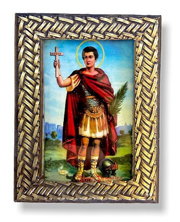 Quadro Santo Expedito Decorativo com Vidro 20x15