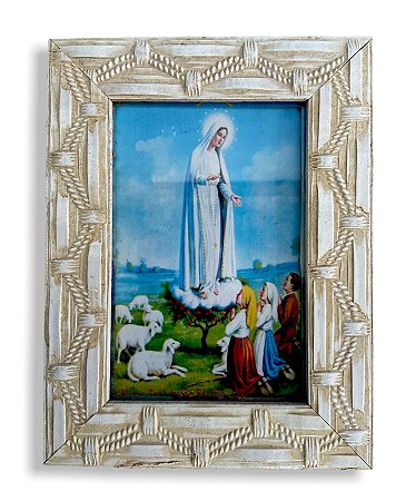 Quadro Nossa Senhora de Fatima Decorativo c/ Vidro 20x15