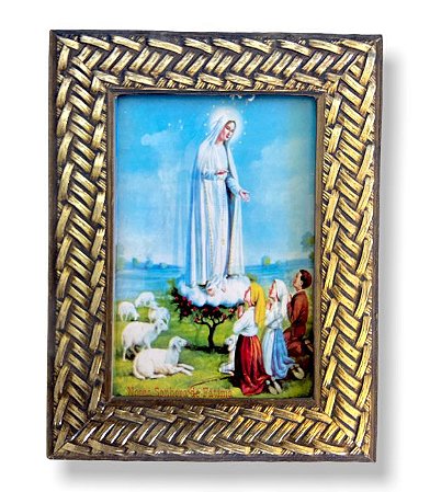 Quadro Nossa Senhora de Fatima Decorativo c/ Vidro 20x15
