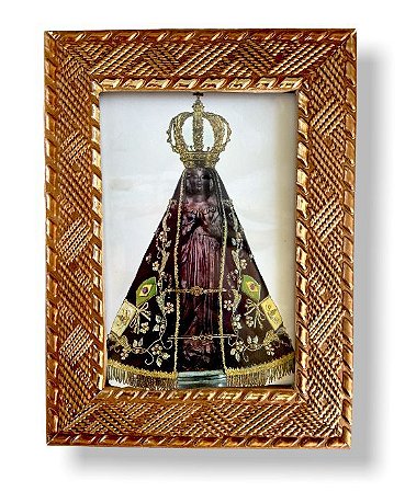 Quadro Nossa Senhora Aparecida Decorativo com Vidro 20x15