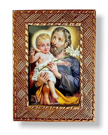 Quadro São José Decorativo com Vidro 20x15