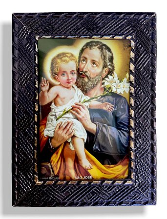 Quadro São José Decorativo com Vidro 20x15
