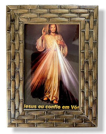 Quadro Jesus Misericordioso Decorativo com Vidro 20x15