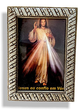 Quadro Jesus Misericordioso Decorativo com Vidro 18x13