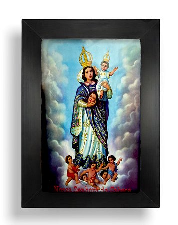 Quadro Decorativo Imagem Nossa Senhora Da Cabeça Vidro 20x15