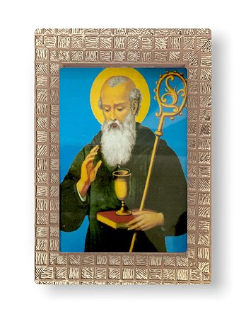 Quadro São Bento Decorativo com Vidro 20x15