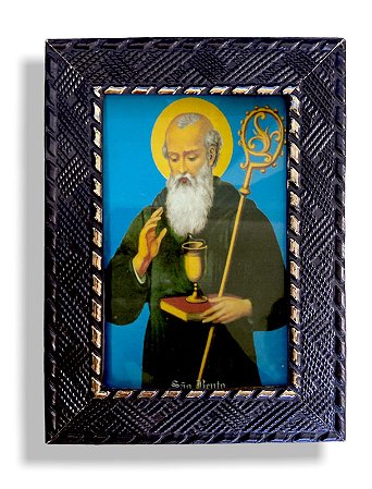 Quadro São Bento Decorativo com Vidro 20x15