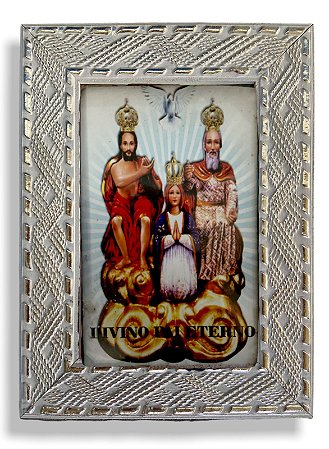 Quadro Divino Pai Eterno Decorativo Com Vidro  Pequeno 20x15