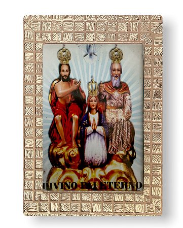 Quadro Decorativo Divino Pai Eterno Com Vidro  Pequeno 20x15