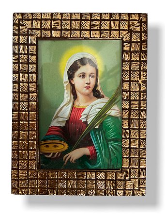 Quadro Santa Luzia Com Vidro Decorativo 20x15