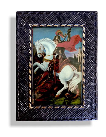 Quadro São Jorge Com Vidro Decorativo 20x15