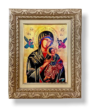 Quadro NS Perpetuo Socorro Decorativo Parede 43x38cm