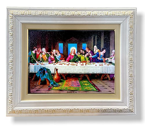 Quadro Santa Ceia Parede Decorativo 57x47