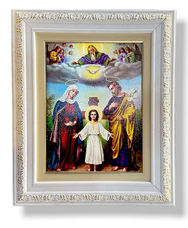 Quadro Sagrada Familia Jesus Maria José Decorativo 57x47